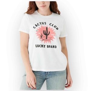 NWT Lucky Brand Cactus Club Graphic Tee – Size Small - 0564